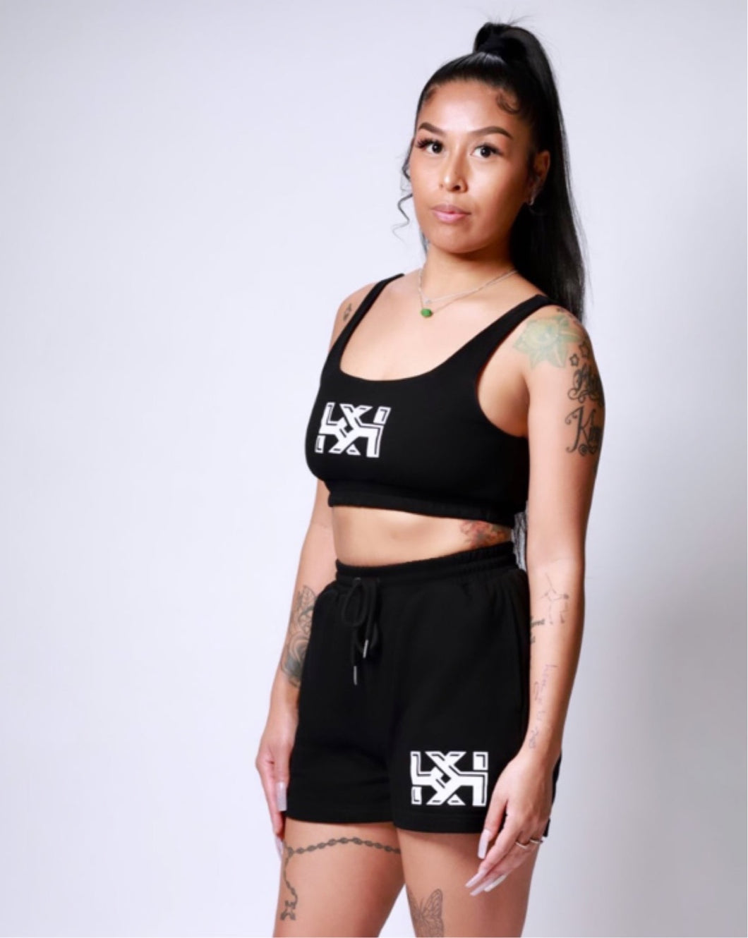 High-Waist Black Short